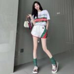 Gucci GG Women Cotton T-Shirt White Cotton Jersey Crewneck Oversize Fit - Image 12
