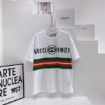 Gucci GG Men Cotton T-Shirt White Cotton Jersey Crewneck Oversize Fit - Bild 2