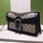 Gucci Women Dionysus Small GG Shoulder Bag Beige Blue GG Supreme Canvas - Imagen 4