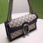 Gucci Women Dionysus Small GG Shoulder Bag Beige Blue GG Supreme Canvas - Imagen 3