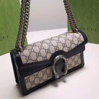 Gucci Unisex Dionysus Small GG Shoulder Bag Beige Blue GG Supreme Canvas