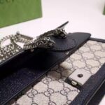 Gucci Women Dionysus Small GG Shoulder Bag Beige Blue GG Supreme Canvas - Imagen 8