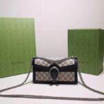 Gucci Women Dionysus Small GG Shoulder Bag Beige Blue GG Supreme Canvas - Imagen 2