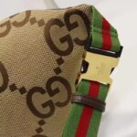 Gucci Unisex Jumbo GG Belt Bag Camel Ebony Canvas Green Red Web – Bild 9