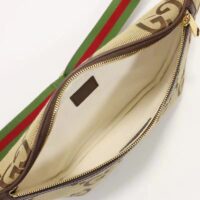 Gucci Unisex Jumbo GG Belt Bag Camel Ebony Canvas Green Red Web (2)