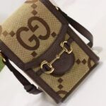 Gucci Unisex Jumbo GG Mini Bag Camel Ebony Jumbo GG Canvas - Image 2