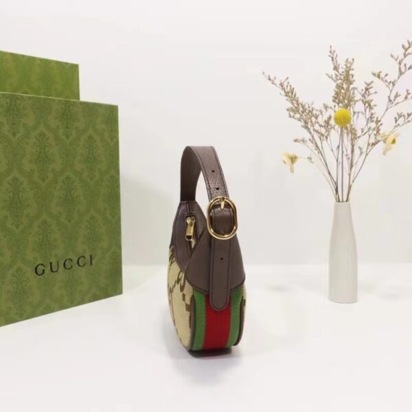 Gucci Unisex Ophidia Jumbo GG Mini Bag Camel Ebony Canvas Double G (1)