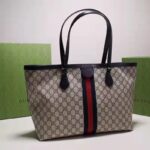 Gucci Unisex Ophidia Medium GG Tote Beige Blue GG Supreme Canvas - Bild 3
