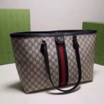 Gucci Unisex Ophidia Medium GG Tote Beige Blue GG Supreme Canvas - Bild 4