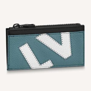 Louis Vuitton LV Unisex CC Holder Wallet Yelow Blue Taurillon Cowhide Leather
