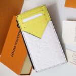 Louis Vuitton LV Unisex CC Holder Wallet Yelow Blue Taurillon Cowhide Leather - Image 7