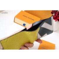 Louis Vuitton LV Unisex PF Slender Wallet Yelow Blue Taurillon Cowhide Leather (3)