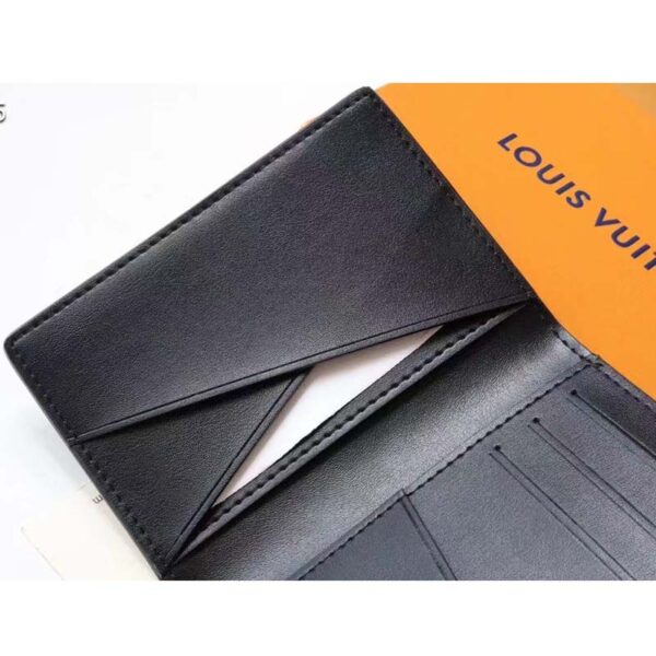 Louis Vuitton LV Unisex Pocket Organizer Wallet Blue Taurillon Cowhide Leather (3)