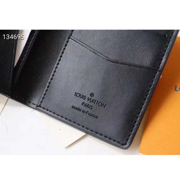 Louis Vuitton LV Unisex Pocket Organizer Wallet Blue Taurillon Cowhide Leather (5)