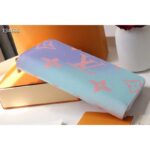 Louis Vuitton LV Unisex Zippy Wallet Sunrise Pastel Monogram Coated Canvas Cowhide – Image 3