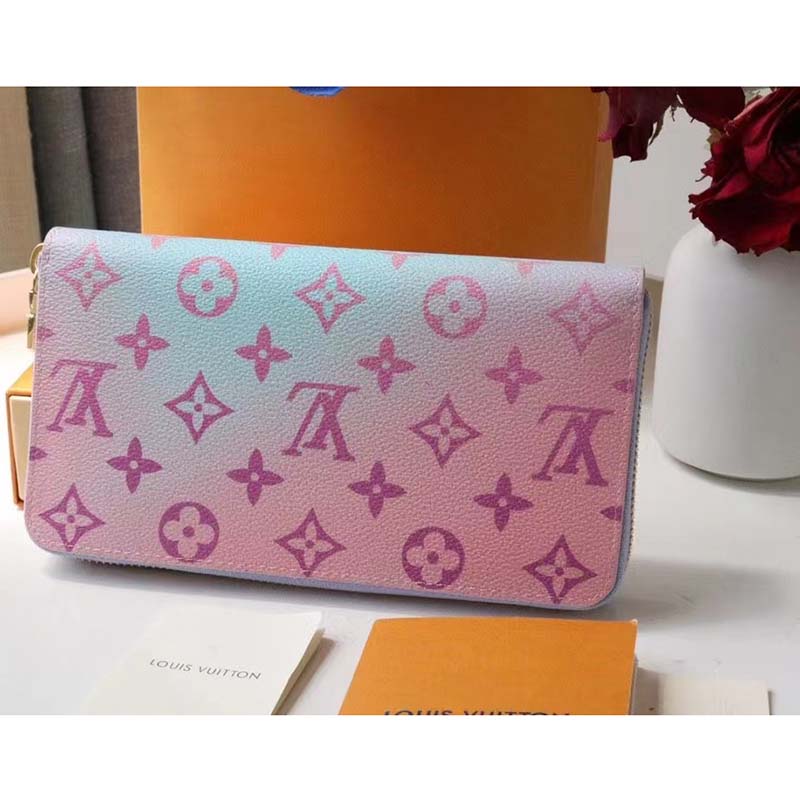 Louis Vuitton LV Unisex Zippy Wallet Sunrise Pastel Monogram