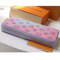 Louis Vuitton LV Unisex Zippy Wallet Sunrise Pastel Monogram Coated Canvas Cowhide (4)