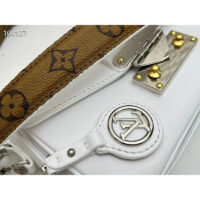 Louis Vuitton LV Women Swing White Calfskin Leather Monogram Canvas S Lock (9)