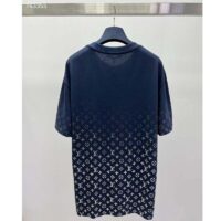 Louis Vuitton Mental LVSE Monogram Gradient T-Shirt Cotton Regular Fit Dark Ocean (12)