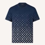 Louis Vuitton Herr Mental LVSE Monogram Gradient T-shirt Bomull Regular Fit Mörkblå