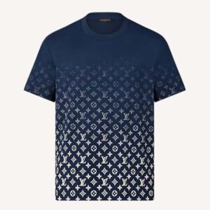 Louis Vuitton Men Mental LVSE Monogram Gradient T-Shirt Cotton Regular Fit Dark Ocean