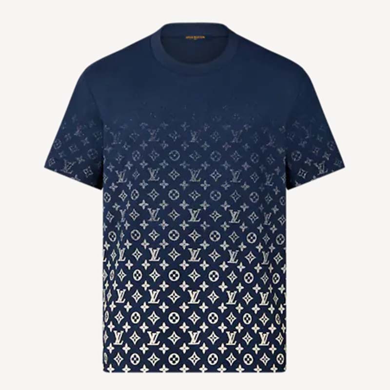 LVSE Monogram gradient T-shirt in Ocean