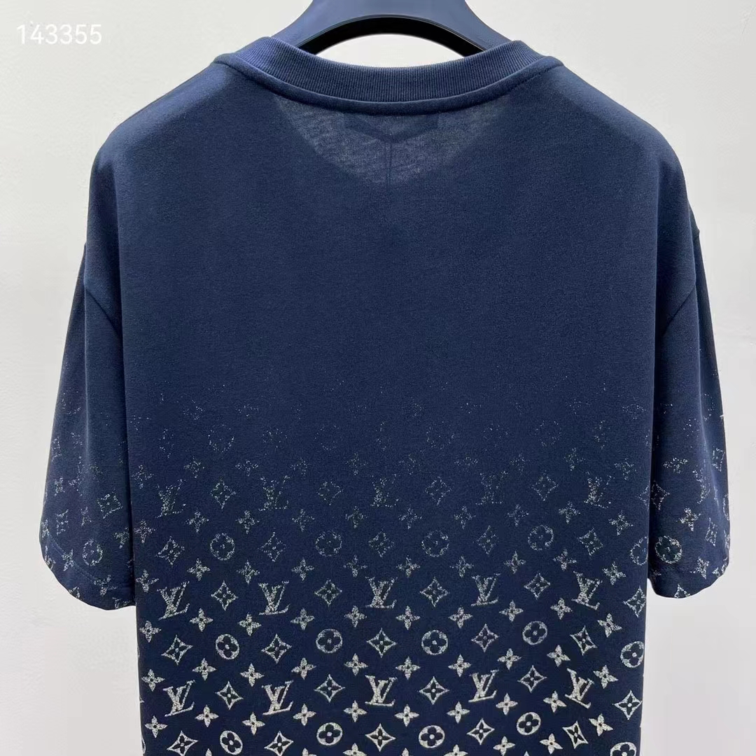 Louis Vuitton Blue Denim Gradient Monogram Denim Shirt