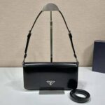 Prada Women Brushed Leather Prada Femme Bag-Black – Image 2