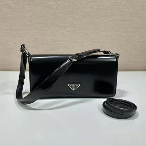 Prada Women Brushed Leather Prada Femme Bag-Black (3)