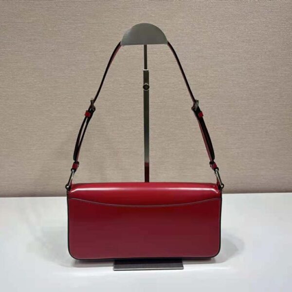 Prada Women Brushed Leather Prada Femme Bag-Red (5)