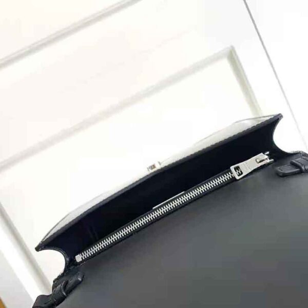 Prada Women Brushed Leather Shoulder Bag-Black (9)