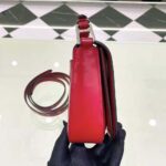 Prada Women Brushed Leather Shoulder Bag-Red – Bild 7