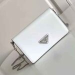 Prada Women Brushed Leather Shoulder Bag-White - immagine 2