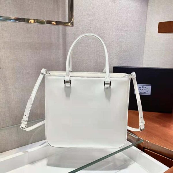 Prada Women Brushed Leather Tote Bag-White (4)