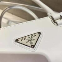 Prada Women Brushed Leather Tote Bag-White (1)