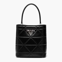 Prada Women Bucket Design Spectrum Leather Bag-black (1)