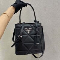 Prada Women Bucket Design Spectrum Leather Bag-black (1)