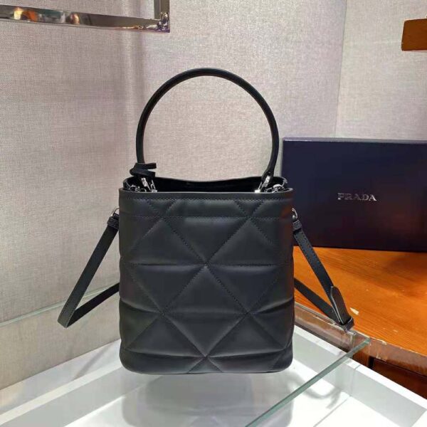 Prada Women Bucket Design Spectrum Leather Bag-black (5)