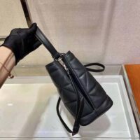 Prada Women Bucket Design Spectrum Leather Bag-black (1)