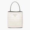 Prada Women Bucket Design Spectrum Leather Bag-White