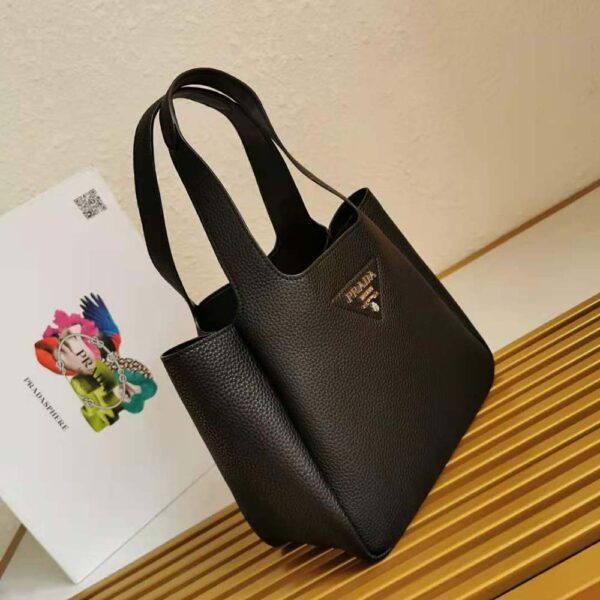 Prada Women Calf Leather Handbag-black (3)