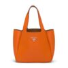 Prada Women Calf Leather Handbag-Orange