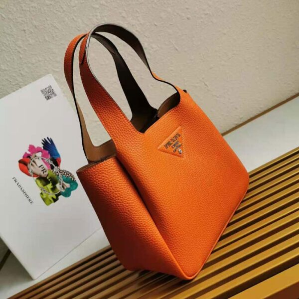 Prada Women Calf Leather Handbag-orange (3)