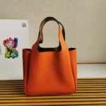 Prada Women Calf Leather Handbag-Orange – Image 3