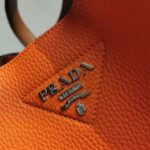 Prada Women Calf Leather Handbag-Orange – Image 8