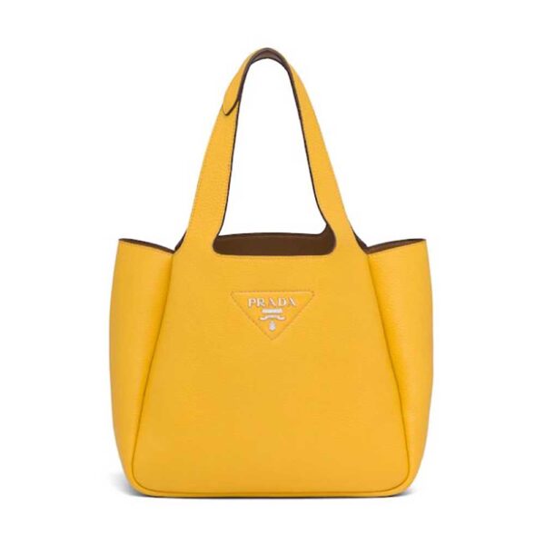 Prada Women Calf Leather Handbag-yellow (1)