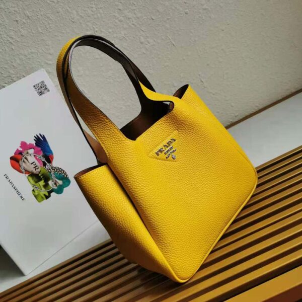 Prada Women Calf Leather Handbag-yellow (3)