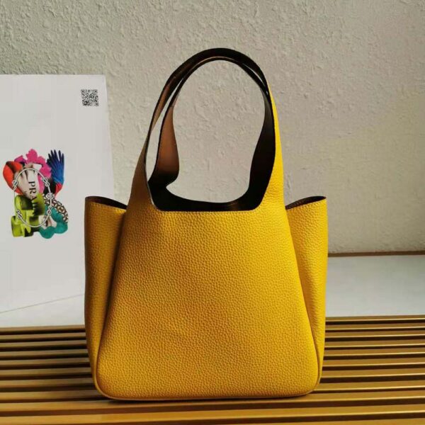 Prada Women Calf Leather Handbag-yellow (4)