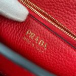 Prada Women Calf Leather Shoulder Bag-Red – Image 10