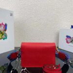 Prada Women Calf Leather Shoulder Bag-Red – Image 3